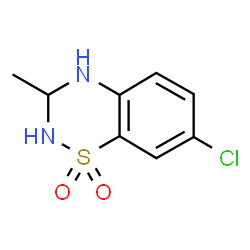 ChemSpider 2D Image | 7-chloro-3,4-dihydro-3-methyl-2h-1,2,4-benzothiadiazine 1,1-dioxide | C8H9ClN2O2S