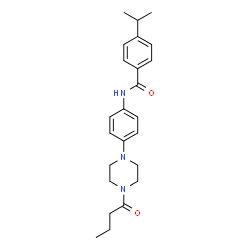 ChemSpider 2D Image | N-[4-(4-Butyryl-1-piperazinyl)phenyl]-4-isopropylbenzamide | C24H31N3O2