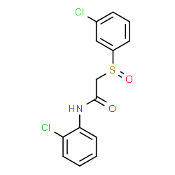 ChemSpider 2D Image | N-(2-Chlorophenyl)-2-[(3-chlorophenyl)sulfinyl]acetamide | C14H11Cl2NO2S