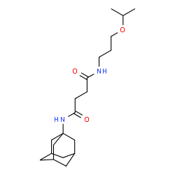 ChemSpider 2D Image | N-(Adamantan-1-yl)-N'-(3-isopropoxypropyl)succinamide | C20H34N2O3