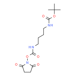 ChemSpider 2D Image | 2-Methyl-2-propanyl [4-({[(2,5-dioxo-1-pyrrolidinyl)oxy]carbonyl}amino)butyl]carbamate | C14H23N3O6