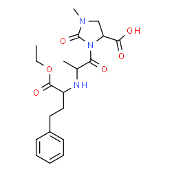 ChemSpider 2D Image | 3-[N-(1-Ethoxy-1-oxo-4-phenyl-2-butanyl)alanyl]-1-methyl-2-oxo-4-imidazolidinecarboxylic acid | C20H27N3O6