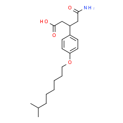 ChemSpider 2D Image | 5-Amino-3-{4-[(7-methyloctyl)oxy]phenyl}-5-oxopentanoic acid | C20H31NO4