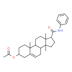 ChemSpider 2D Image | 14-Methyl-17-(phenylcarbamoyl)androst-5-en-3-yl acetate | C29H39NO3