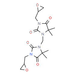 ChemSpider 2D Image | 1,1'-Methylenebis[5,5-dimethyl-3-(2-oxiranylmethyl)-2,4-imidazolidinedione] | C17H24N4O6