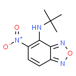 ChemSpider 2D Image | N-(2-Methyl-2-propanyl)-5-nitro-2,1,3-benzoxadiazol-4-amine | C10H12N4O3