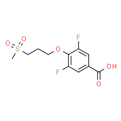 ChemSpider 2D Image | 3,5-Difluoro-4-[3-(methylsulfonyl)propoxy]benzoic acid | C11H12F2O5S