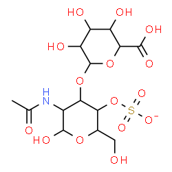 ChemSpider 2D Image | 2-Acetamido-2-deoxy-3-O-hexopyranuronosyl-4-O-sulfonatohexopyranose | C14H22NO15S