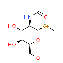 ChemSpider 2D Image | Methyl 2-acetamido-2-deoxy-1-seleno-beta-D-glucopyranoside | C9H17NO5Se