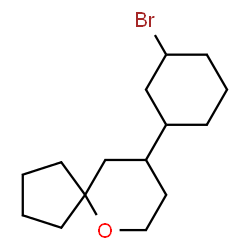 ChemSpider 2D Image | 9-(3-Bromocyclohexyl)-6-oxaspiro[4.5]decane | C15H25BrO