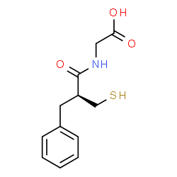 ChemSpider 2D Image | N-[(2S)-2-Benzyl-3-sulfanylpropanoyl]glycine | C12H15NO3S