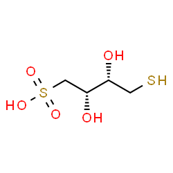 ChemSpider 2D Image | (2S,3S)-2,3-Dihydroxy-4-sulfanyl-1-butanesulfonic acid | C4H10O5S2