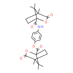 ChemSpider 2D Image | 4-{[(4,7,7-Trimethyl-3-oxo-2-oxabicyclo[2.2.1]hept-1-yl)carbonyl]amino}phenyl 4,7,7-trimethyl-3-oxo-2-oxabicyclo[2.2.1]heptane-1-carboxylate | C26H31NO7