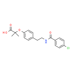 ChemSpider 2D Image | Bezafibrate | C19H20ClNO4