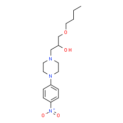 ChemSpider 2D Image | 1-Butoxy-3-[4-(4-nitrophenyl)-1-piperazinyl]-2-propanol | C17H27N3O4