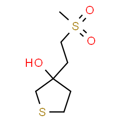 ChemSpider 2D Image | 3-[2-(Methylsulfonyl)ethyl]tetrahydro-3-thiopheneol | C7H14O3S2