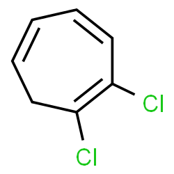 ChemSpider 2D Image | 1,2-Dichloro-1,3,5-cycloheptatriene | C7H6Cl2