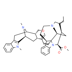 ChemSpider 2D Image | Methyl (2alpha,7alpha,16S)-2-(alstophyll-18-en-18-yl)-2,7-dihydro-1,16-cyclocoryn-19-en-17-oate | C41H46N4O3