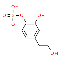 ChemSpider 2D Image | 2-Hydroxy-4-(2-hydroxyethyl)phenyl hydrogen sulfate | C8H10O6S