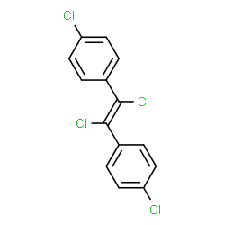 ChemSpider 2D Image | 1,1'-[(E)-1,2-Dichloro-1,2-ethenediyl]bis(4-chlorobenzene) | C14H8Cl4