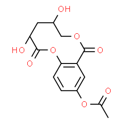 ChemSpider 2D Image | 2,3-Dihydroxypropyl 2,5-diacetoxybenzoate | C14H16O8