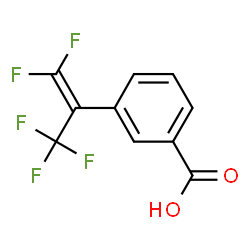 ChemSpider 2D Image | 3-(1,1,3,3,3-Pentafluoro-1-propen-2-yl)benzoic acid | C10H5F5O2