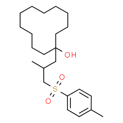 ChemSpider 2D Image | 1-{2-Methyl-3-[(4-methylphenyl)sulfonyl]propyl}cyclododecanol | C23H38O3S