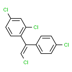 ChemSpider 2D Image | 2,4-Dichloro-1-[(E)-2-chloro-1-(4-chlorophenyl)vinyl]benzene | C14H8Cl4