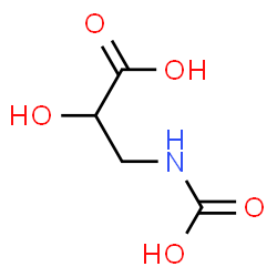 ChemSpider 2D Image | 3-(Carboxyamino)-2-hydroxypropanoic acid | C4H7NO5