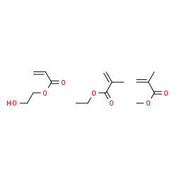 ChemSpider 2D Image | ethyl 2-methylprop-2-enoate;2-hydroxyethyl prop-2-enoate;methyl 2-methylprop-2-enoate | C16H26O7