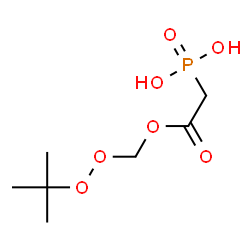ChemSpider 2D Image | (2-{[(2-Methyl-2-propanyl)peroxy]methoxy}-2-oxoethyl)phosphonic acid | C7H15O7P