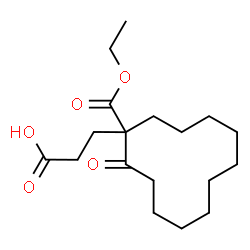 ChemSpider 2D Image | 3-[1-(Ethoxycarbonyl)-2-oxocyclododecyl]propanoic acid | C18H30O5