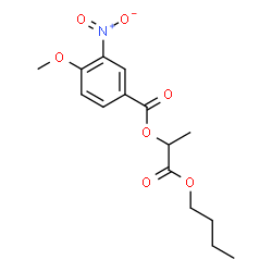 ChemSpider 2D Image | 1-Butoxy-1-oxo-2-propanyl 4-methoxy-3-nitrobenzoate | C15H19NO7