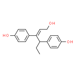 ChemSpider 2D Image | 4,4'-[(2E)-1-Hydroxy-2-hexene-3,4-diyl]diphenol | C18H20O3