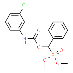 ChemSpider 2D Image | Dimethyl [{[(3-chlorophenyl)carbamoyl]oxy}(phenyl)methyl]phosphonate | C16H17ClNO5P