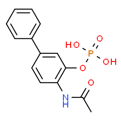 ChemSpider 2D Image | 4-Acetamido-3-biphenylyl dihydrogen phosphate | C14H14NO5P