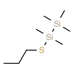 ChemSpider 2D Image | 1,1,1,2,2-Pentamethyl-2-(propylsulfanyl)disilane | C8H22SSi2