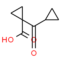 ChemSpider 2D Image | 1-(Cyclopropylcarbonyl)cyclopropanecarboxylic acid | C8H10O3