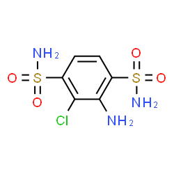 ChemSpider 2D Image | 2-Amino-3-chloro-1,4-benzenedisulfonamide | C6H8ClN3O4S2