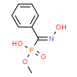 ChemSpider 2D Image | Methyl hydrogen [(E)-(hydroxyimino)(phenyl)methyl]phosphonate | C8H10NO4P