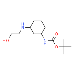ChemSpider 2D Image | 2-Methyl-2-propanyl {3-[(2-hydroxyethyl)amino]cyclohexyl}carbamate | C13H26N2O3