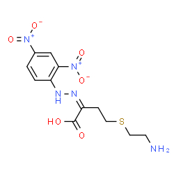 ChemSpider 2D Image | (2Z)-4-[(2-Aminoethyl)sulfanyl]-2-[(2,4-dinitrophenyl)hydrazono]butanoic acid | C12H15N5O6S