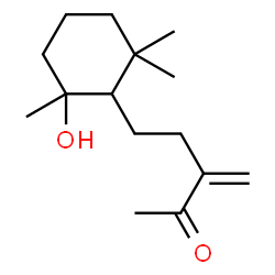 ChemSpider 2D Image | 5-(2-Hydroxy-2,6,6-trimethylcyclohexyl)-3-methylene-2-pentanone | C15H26O2