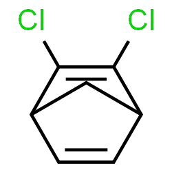 ChemSpider 2D Image | 2,3-Dichlorobicyclo[2.2.1]hepta-2,5-diene | C7H6Cl2