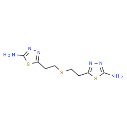 ChemSpider 2D Image | 5,5'-(Sulfanediyldi-2,1-ethanediyl)bis(1,3,4-thiadiazol-2-amine) | C8H12N6S3
