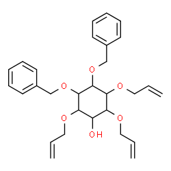 ChemSpider 2D Image | 2,3,6-Tris(allyloxy)-4,5-bis(benzyloxy)cyclohexanol | C29H36O6