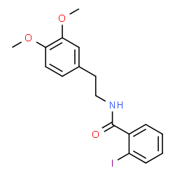 ChemSpider 2D Image | N-[2-(3,4-Dimethoxyphenyl)ethyl]-2-iodobenzamide | C17H18INO3