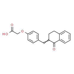 ChemSpider 2D Image | {4-[(1-Oxo-3,4-dihydro-2(1H)-naphthalenylidene)methyl]phenoxy}acetic acid | C19H16O4