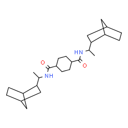 ChemSpider 2D Image | N,N'-Bis[1-(bicyclo[2.2.1]hept-2-yl)ethyl]-1,4-cyclohexanedicarboxamide | C26H42N2O2