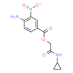 ChemSpider 2D Image | 2-(Cyclopropylamino)-2-oxoethyl 4-amino-3-nitrobenzoate | C12H13N3O5